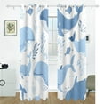 thumbnail image 2 of Whales Blue Leaves Black Out Curtains 84 Inch Length Curtains for Sliding Glass Doors Bedroom Living Room 2 Pack, 2 of 6