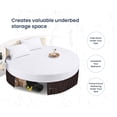 thumbnail image 3 of SGI Bedding Round Bed Skirt |Wrap Around Microfiber Bed Skirt | Fade Resistant, Wrinkle Free, Anti-static, Decorative, Extra Storage Space, Clutter-Free | 84" Diameter / 12" Drop, Chocolate, 3 of 8