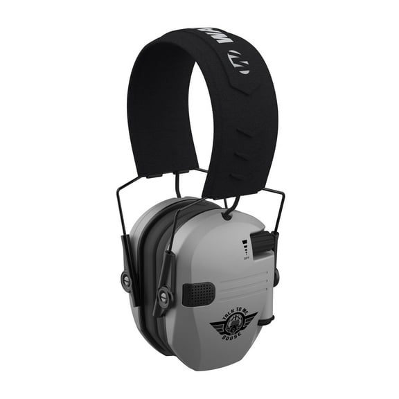 Walkers Razor Slim Electric Earmuffs with Speakers (Talk To Me Goose Gray)