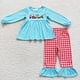 thumbnail image 1 of Ropa de dormir bordada para niños pequeños, conjunto de Túnica de algodón con árbol de camión de Navidad, pantalones a cuadros, venta al por mayor, 1 of 1
