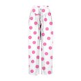 thumbnail image 5 of Annhoo Womens Palazzo Pants Polka Dots Casual Drawstring High Waisted Wide Leg Pants Baggy Vacation Lounge Trousers, 5 of 5