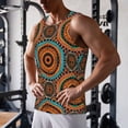thumbnail image 5 of Gukieu African Tribal Style Print Men's Quick Dry Fitness Vest, Round Neck Sleeveless Fitness Bodybuilding Top-4X-Large, 5 of 7