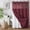 Burgundy-72"W x 75"L (Pack of 1), variant on No Hook Waffle Shower Curtain With Snap In Fabric Waterproof Curtains See Through Top Window Small Stall Bathroom And Liner Set 36'' X 75'' Charcoal Grey