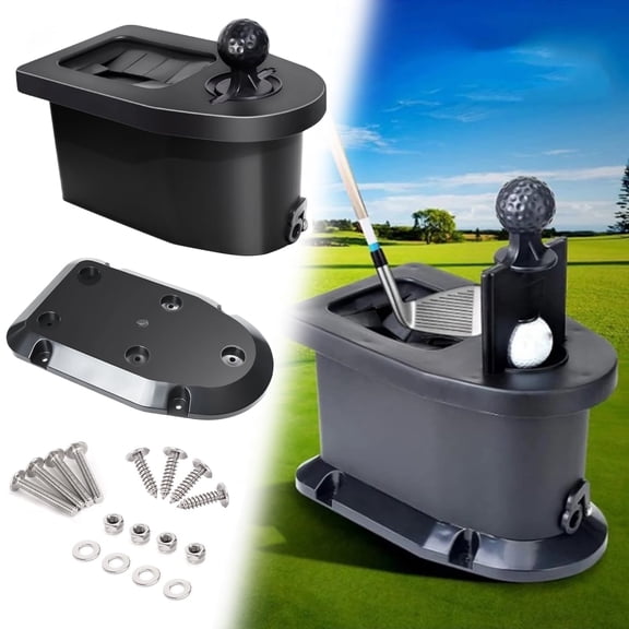Golf Cart Ball Washer and Club Cleaner Kit with Mounting Base 2-in-1 Universal Golf Ball Washer for EZGO, Club Car, Yamaha, Star EV, Advanced EV Golf Carts