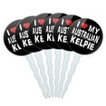 thumbnail image 1 of I Love My Australian Kelpie Stylish Cupcake Picks Toppers - Set of 6, 1 of 1