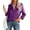 Bright Purple, variant on Button Up Shirt Women Satin Long Sleeve Loose Office Blouses Collared Dressy Casual Business Silk Tops