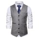 thumbnail image 5 of Chaqueta de Traje de Ocio de Bolsillo sin Cuello en V de Color Sólido sin Mangas, Trajes de Hombre de Ajuste Delgado para el Uso Formal Informal, 5 of 5
