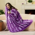 thumbnail image 3 of Sympathy Warm Hug Blanket - Compassion Throw Blanket Gift - with Inspirational Words & Prayer - Soft Purple Healing Get Well Gift Blanket - Love Comfort for Women Mom Friend 50" x 60", 3 of 6