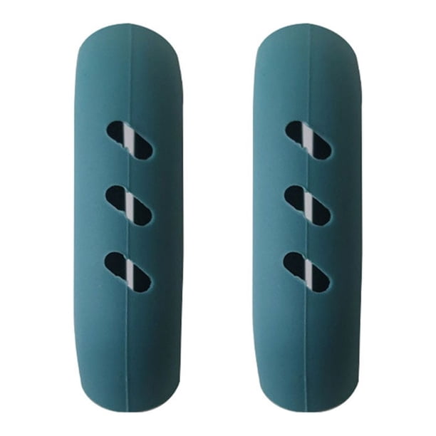 Bearachild 2 piezas de funda de silicona para asa de sartén, reemplazo portátil, antideslizante, desmontable, Flexible, para cocinar, accesorios Herramientas y accesorios para hornear Verde