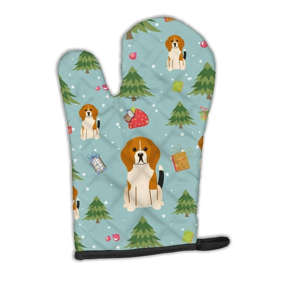 Christmas Beagle Tricolor Oven Mitt
