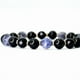thumbnail image 3 of (Bulletproof Youth League) Natural Black Onyx & Blue Tigers Eye Round Shape Smooth Cut Beads Stretchable Bracelet for Men & Women, 3 of 4