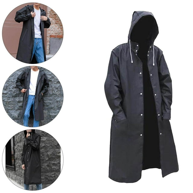 ziyahi Imperméable Réutilisable Poncho pour Femmes et Hommes Imperméable à Séchage Rapide Imperméable à Capuche Imperméable en EVA Imperméable de Randonnée pour Adultes Imperméable Portable en EVA