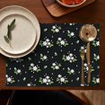 thumbnail image 5 of Pioneer Flower Floral Print Pattern Summer Placemats Table Placemats Set Of 4-Linen Kitchen Washable Placemats Table Mats 12x18 Inch Non-Slip Heat Resistant, 5 of 6