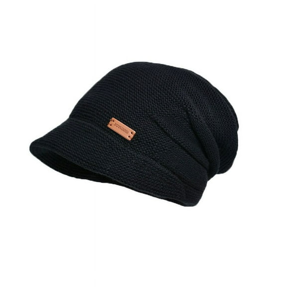 EnJoCho Women's Autumn Winter Plush Pile Hats Outdoor Warmth Cover Hats Gender-Neutral Warm Woolly Hat Ladies Casual Urban Style Knit Hat Women'S Elegant Winter Cable Knit Cap