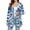 Blue Ikat Chevron, variant on Women Lightweight Open Front Cardigan Long Sleeve Casual Outerwear, Relaxed Fit with V Neck Hip‑Length Irregular Hem, Trendy Draped Front Outfit, Fall Layering Top, Blue Ikat Chevron Print