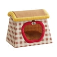 thumbnail image 3 of Nido para perros y gatos semicerrado Casa para perros de peluche Cama para gatos Perro durmiendo en invierno Casa para perros M, 3 of 7