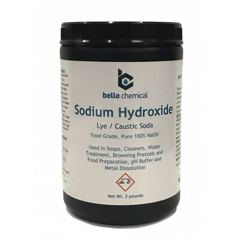 Sodium Hydroxide - Pure - Food Grade (Caustic Soda, Lye) (2 Pound jar)