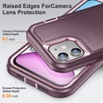 thumbnail image 5 of JTCASES for iPhone 11 Case, Shockproof Anti-drop PC Frame Anti-slip Strip Silicone Back Shell Rugged Anti-scratch for iPhone 11 (6.1" 2019) - Purple, 5 of 8