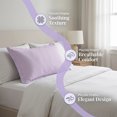 thumbnail image 2 of Unique Bargains 2 Pack Silk Pillowcase Set Smooth Cooling Envelope Closure Purple, 2 of 5