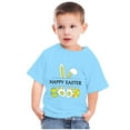 thumbnail image 2 of YABCSAZ Baby Boys Girls Easter Tops for Short Sleeve Bunny Eggs Tops Summer Casual Crewneck Tee Shirt Kids Loose Tops Soft Comfy Shirts Toddler Holliday Baby Outfits Size 3 T, 2 of 4