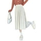 thumbnail image 4 of Txlixc Falda plisada de terciopelo para mujeres casual color sólido falda elástica de cintura a larga en otoño, adecuada para usar en la calle Txlixc moda, 4 of 9