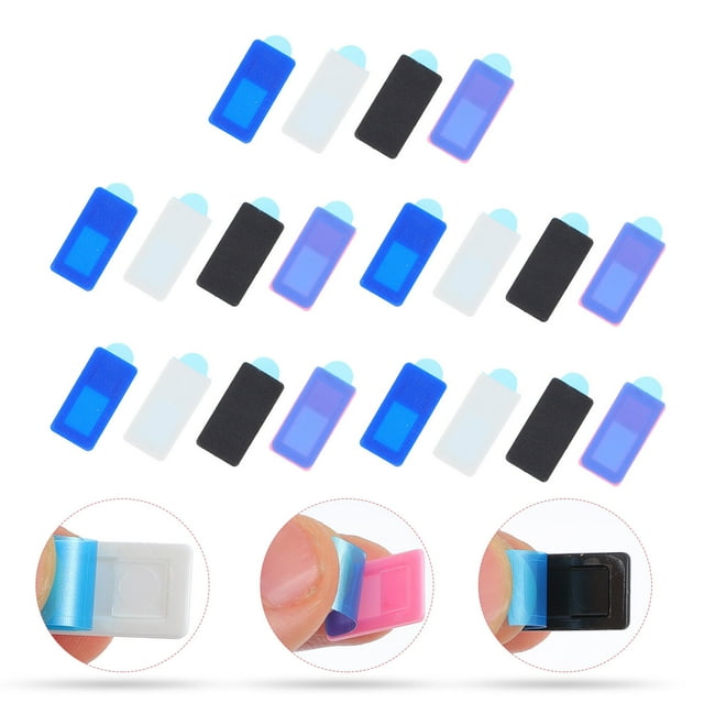 OULII Webcam Covers for Privacy Protection ABS Material Assorted Colors Easy Install Lightweight Laptop Slide 20Pcs