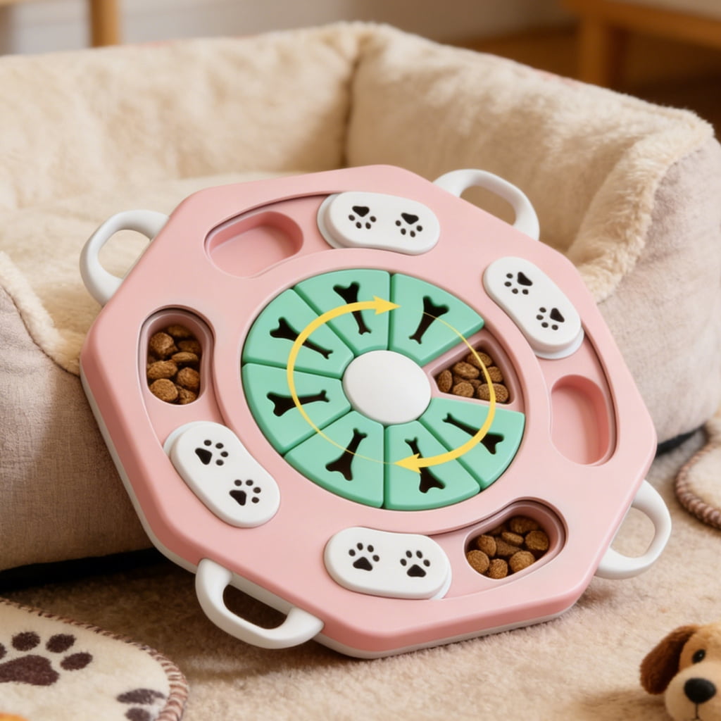 Miiottaa Dog Puzzle Toy Dog Training Boredom Interactively Puzzle Feeding Toy Slow Food Tray Pet Feeding Supply
