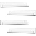 thumbnail image 1 of ROYALITA Small Acrylic Shelves - Vinyl Record Storage - 4 Pack Clear Vinyl Record Shelves Wall Mount - 12" Vinyl Holder for Album Record Storage & Display, Wall Decor, Magazine Rack, Picture Ledge, 1 of 7