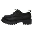 thumbnail image 5 of Pandaie Oxford Shoes for Women Comfortable Lace up Platform Casual Loafers Non Slip Office Business Dress Work Shoes Black 6.5, 5 of 6