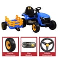 thumbnail image 4 of Tractor montable eléctrico JOYKOO para niños Control remoto Luz LED 12v Azul, 4 of 8
