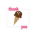 thumbnail image 1 of Peanut Chocolate Sweet Ice Thank You Stickers Quote Grateful, 1 of 3