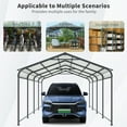 thumbnail image 6 of CarButler 12x21ft Metal Heavy Duty Carport Outdoor Canopy Large Garage with Galvanized Steel Roof and Frame for Driveway Car,Truck, 6 of 8