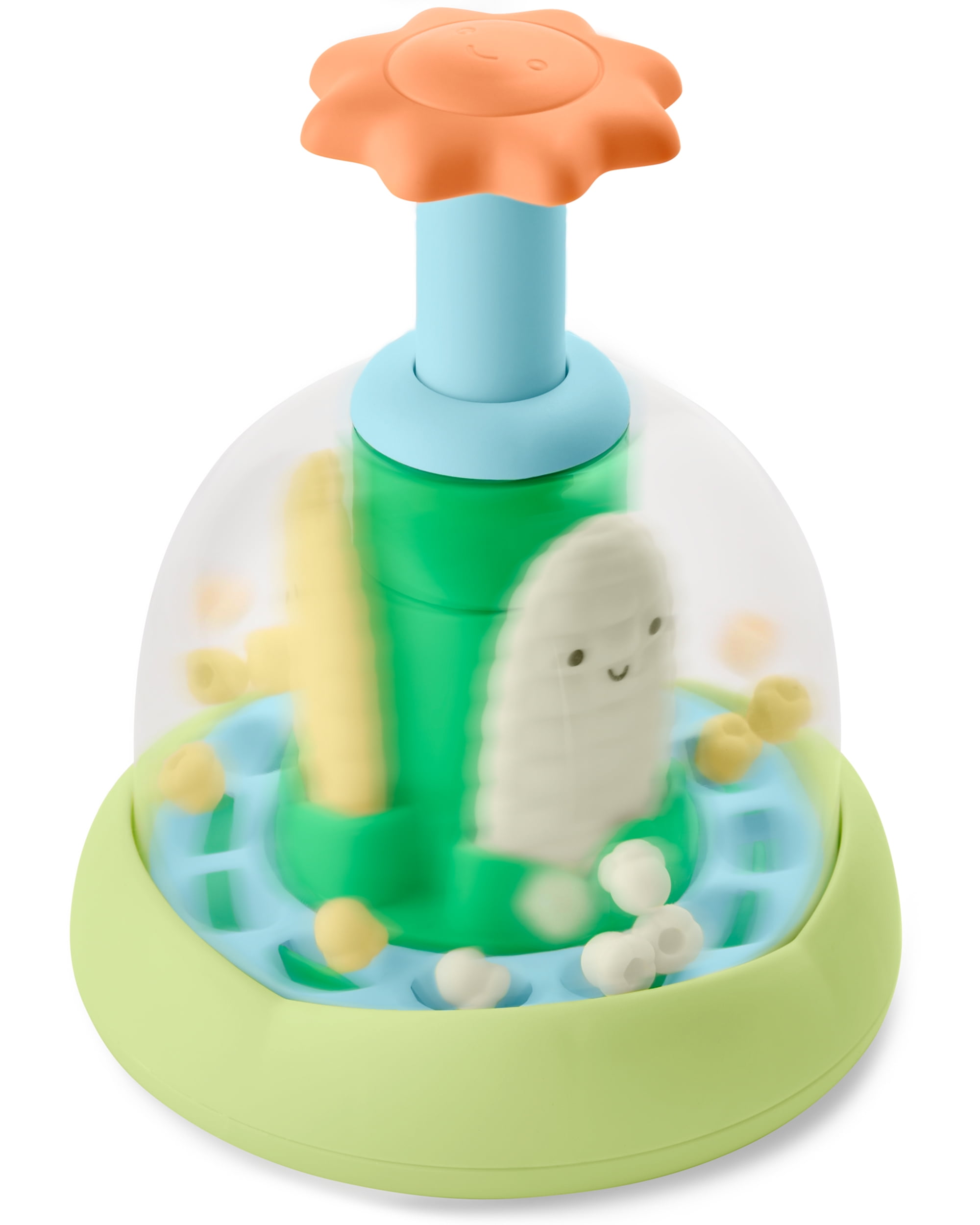 Skip Hop Farmstand Push & Spin Baby Toy, Corn