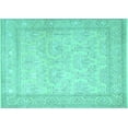 thumbnail image 1 of Ahgly Company Indoor Rectangle Persian Turquoise Blue Traditional Area Rugs, 6' x 9', 1 of 4