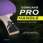 PRO-SPIN Ping Pong Paddle with Carbon Fiber, Limited Edition Violet Color, Performance-Level Table Tennis Racket, Shakehand Grip