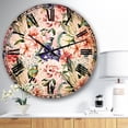 thumbnail image 2 of DesignArt Colorful Flowers and Birds Watercolor Large Wall Clock, 2 of 2