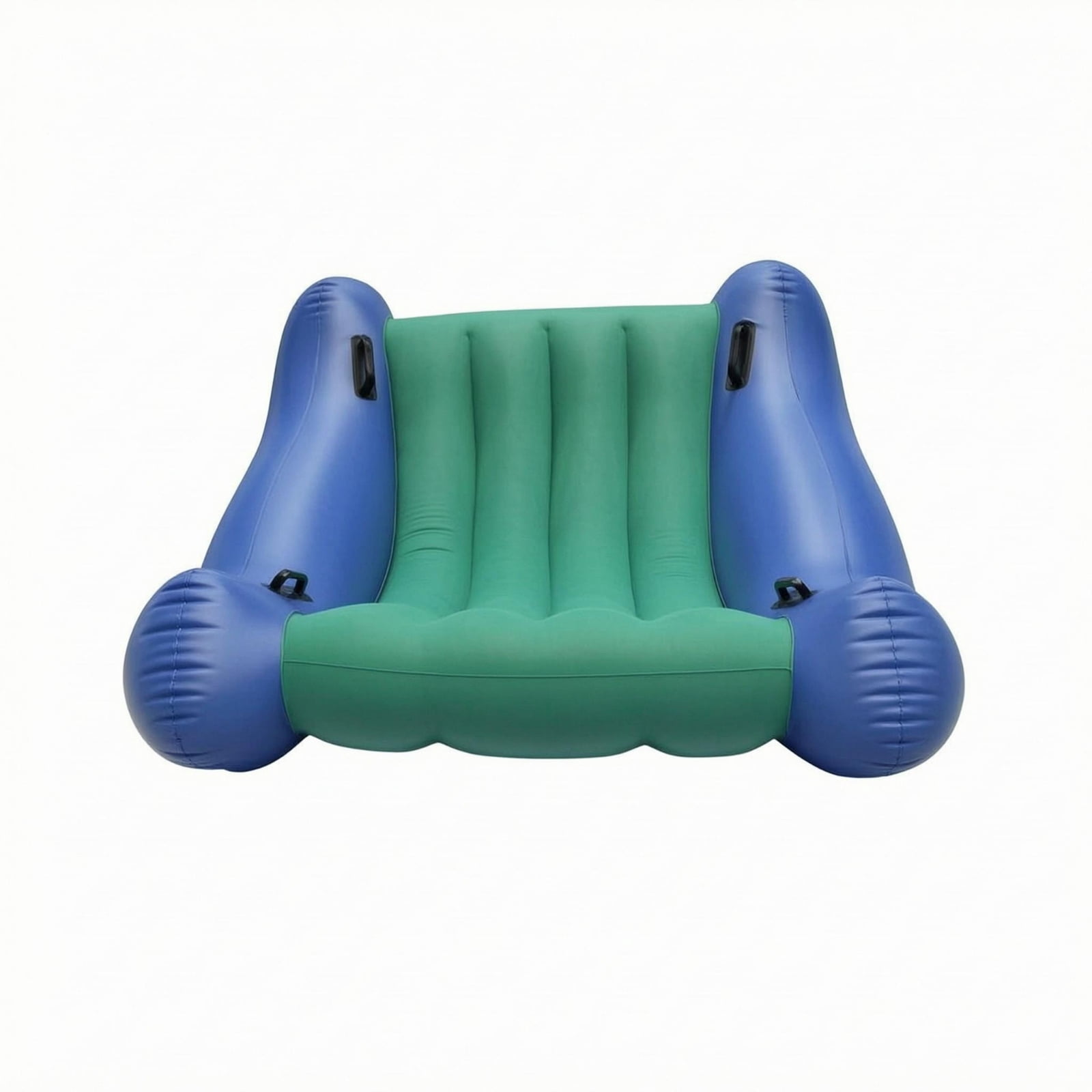 predolo Inflatable Kids Sofa Curved Side Bolsters PVC Lounge Sofa Ribbed Seat Molded Lounge Chair, Teal