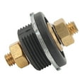 thumbnail image 3 of Thru Panel Battery Terminal Connector, Heavy Duty 3/8in Brass Battery Jumper Terminal 250A Rustproof  For Car RV Boat Yacht Black Negative, 3 of 8