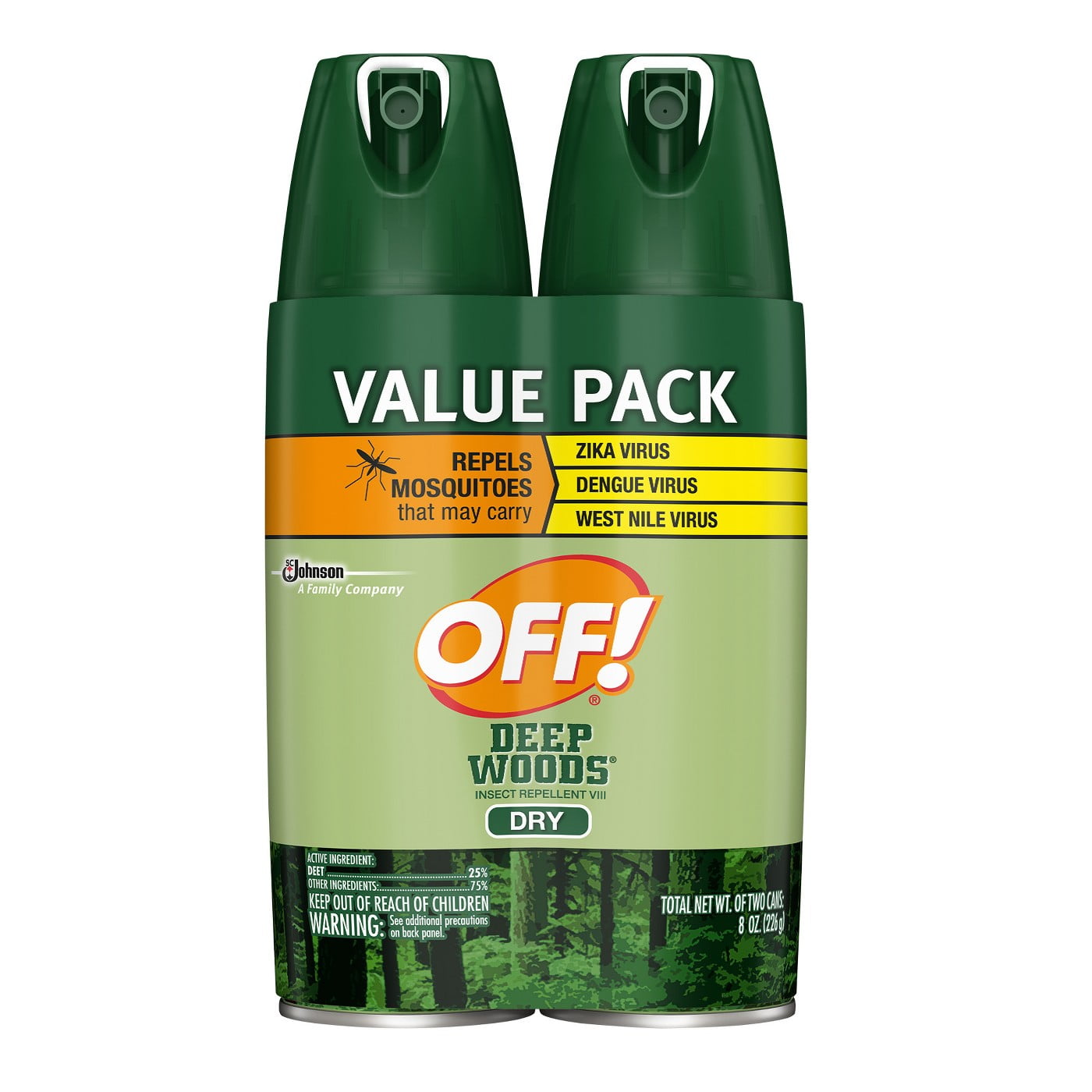 OFF! Deep Woods Dry Insect Repellent VIII 2ct/4oz