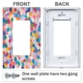 thumbnail image 3 of Yayeee Rocker Switch Wall Plate 1-Gang 4.6"x2.9" Home Decorative Outlet Cover, Yellow Colorful Circles, 3 of 6
