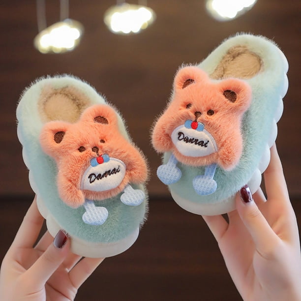 nsendm Girls Shoes Big Kid Female Toddler Slippers Size 9 Girl Women Shoes Home Cotton Shoes Middle Barrel Floor Cotton Boots Can Be Slip on Boot
