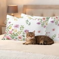 thumbnail image 3 of Pink Spring Floral Outdoor Pillow Covers Pack of 2 Watercolor Botanical Wildflowers Waterproof Throw Pillow Covers Decorative Cushion Cases for Patio Garden Tent Balcony Couch 20x12 inch, 3 of 9