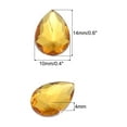 thumbnail image 2 of Uxcell 100Pcs Flat Back Acrylic Teardrop Gems 10x14mm Rhinestones Golden, 2 of 4