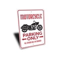 thumbnail image 3 of Motorcycle Parking Novelty Decor, Metal Wall Sign - 10x14 Inches, 3 of 4