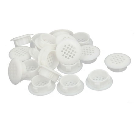 

Unique BargainsShoes Cabinet Plastic Round Mesh Hole Air Vent Louver Cover 30mm Dia 20pcs