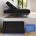 thumbnail image 3 of JIATER Armless Futon Cover Stretch Futon Slipcovers Machine Washable Furniture Protector with Elastic Bottom,Black, 3 of 7
