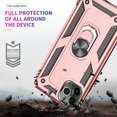thumbnail image 4 of 3in1 Case Bundle for Apple iPhone 12 Pro, iPhone 12 Heavy Duty Case with Built-in Kickstand, Dual Layer Protection with 2 Clear Screen Protectors, Sturdy Case for Apple iPhone 12 Pro, iPhone 12, Pink, 4 of 7