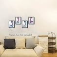 thumbnail image 5 of 4pcs Mermaid Tail Canvas Wall Art Set Print Poster Home Decor Wall Art Modern Artwork Beach Ocean Nautical Seaweed for Dressing Room Bedroom Bathroom Home Girls Gift, 5 of 9