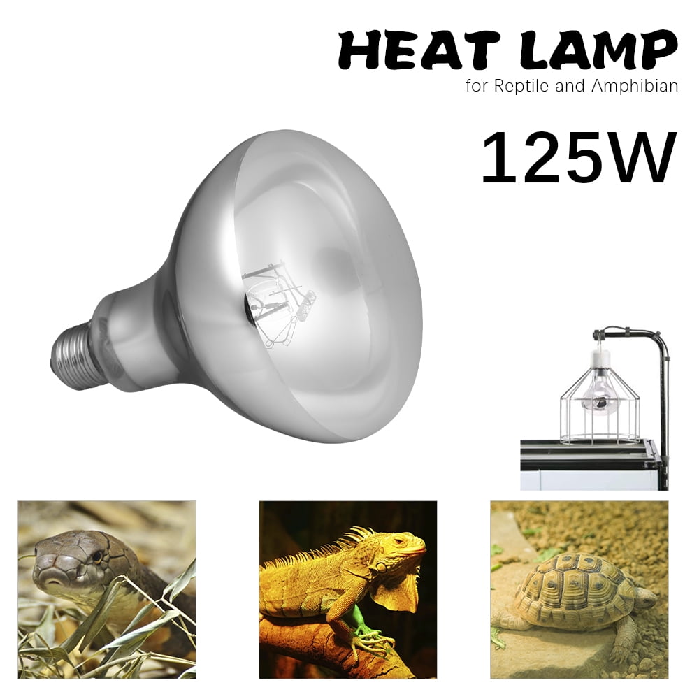 125W Pet Heat Lamp E27 for Reptiles and Amphibians Selfrectifying
