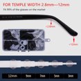 thumbnail image 4 of COLOUR_MAX Eyeglass Retainer Glasses Sunglasses Slip Sets Anti Slip Silicone Ear Hook Set E White, 4 of 5